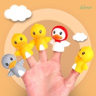 DELMER Mini Animal Hand Puppet, Colorful Educational Toy Doll Finger Puppet Toy Set, Learning Safety Montessori Teether Chew Toys Dinosaur Finger Puppet Kindergarten