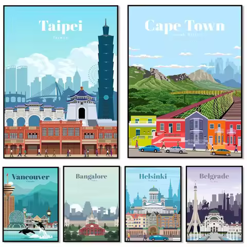 Cape Town, Calgary, Kuala Lumpur, Bangalore, Ljubljana, Helsinki, Belgrade, Rostock, Valletta, New Y