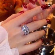 [CYTUPR] Gorgeous 5ct Moissanite Ring Luxury High-End Niche Design Fashion Ring