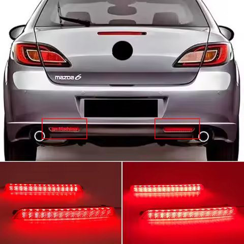 Car LED bumper Reflectors taillight For Mazda2 sedan DE Mazda3 BK Mazda6 GH mazda8 CX7 rear light Ta