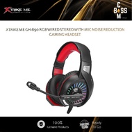 *HOT MODEL* XTRIKE ME GH-890 RGB WIRED STEREO WITH MIC NOISE REDUCTION GAMING HEADSET (HS304-XMK)