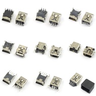 10pcs Mini USB 5 Pin Connector 5P Type B SMT SMD DIP Female 2 4 Legs Mount Jack Charging Socket Powe