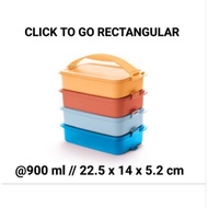 Tupperware Click to Go Square 900ml / Click To go Deep 1.5L