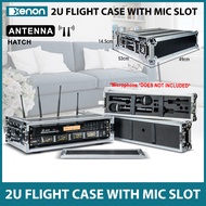 AmpAudio 2U Rack Flight Case for Wireless Mic Receiver PA System DJ Audio Equipment Portable Case