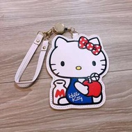 Hello kitty 日本三麗鷗票夾 卡夾 伸縮鍊 質感皮質悠遊卡證件套