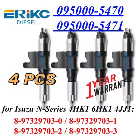 4PC 095000-5471 Fuel Supply System Injector 095000-5470 Engine Part for Isuzu N-Series 4HK1 4JJ1 6HK