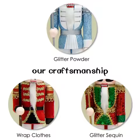 180cm 6ft Classic Life Size Wooden Cascanueces 6 Feet Nutcracker Soldier for New Year Ornament
