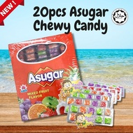 20pcs Asugar Mixed Fruit Flavor Chewy Candy / Sugus