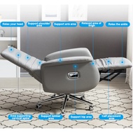 Comes Genuine Cowhide Leather /  PU Leather Office Chair With Foot Rest Foldable Adjustable Back Swi