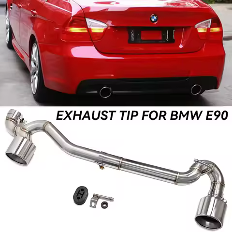 Dual Exhaust Tip System For BMW E90 E92 318i 320i Petrol Upgrade To 335i Look Conversion Tailpipe St