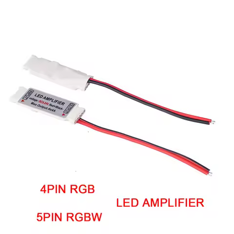 Mini Led Amplifier DC5-24V 5pin RGBW 12V RGB 4pin LED Signal Amplifier Connctor for 5050 2835 RGB RG