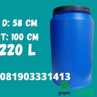 new sale~ Drum Air Plastik 200 Liter Besar Tempat Sampah Ember Baskom HDPE Tebal
