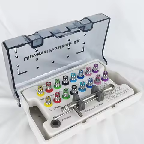 Dental Implant Restoration Tool Kit Dental Tool Box Dental Universal Implant Torque Screwdrivers Wre