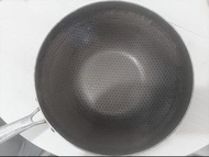 Non-stick bottom wok food grade 316 stainless steel small pot household titanium metal honeycomb fry