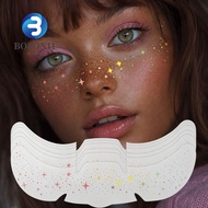 BO 6 Sheets Glitter Freckles Stickers, Creative Heart Star Pattern Fake Freckles Stickers, Trendy Wa
