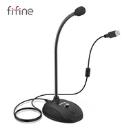 FIFINE USB Microphone Plug&amp;Play Desktop Condenser PC LaptopMute ButtonCompatible with Windows/MacIdeal for YouTubeZoom K054