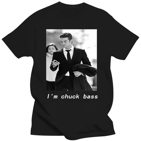2025 new model Summer T shirt For Men humor tshirt I'm Chuck Bass T-shirt Celebrity GossipEd Westwic