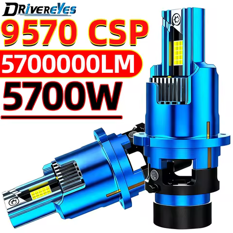 D2S D4S 5700W LED Car Headlight Bulbs HID D2R D4R 5700000LM Power Canbus 1:1 Xenon Bulb Turbo Fan Mo