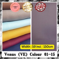 Curtain Sunblock Plain Width 59''/Kain Langsir Blackout Plain Bidang 59'' (VE-01 - 15)