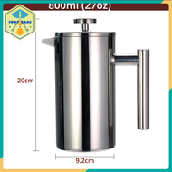 TonyRare - Bình Giữ Nhiệt Pha Coffee Pha Trà Coffee Maker French Press Stainless Steel Espresso