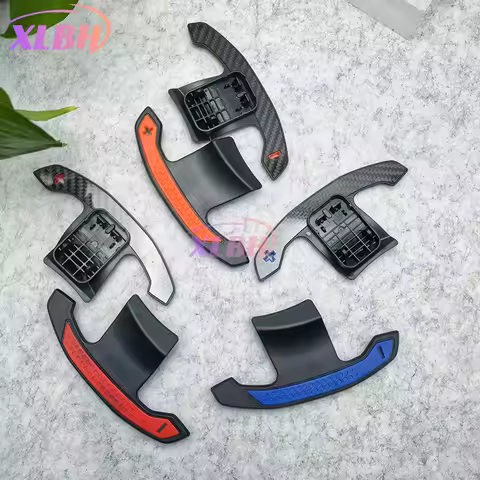 For BMW 1 2 3 4 5 6 7 8 Series F40 M135i F44 G42 G20 Blue Carbon Paddle Shifters Steering Wheel Exte