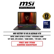 MSI Vector 16 HX AI A2XWJG 478 (16" QHD+ IPS 240Hz/U9-275HX/16GB DDR5/1TB SSD/RTX5090/Win11/2Y)
