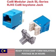 Cat6 Modular Jack SL-Series RJ45 Cat6 keystone Jack Black