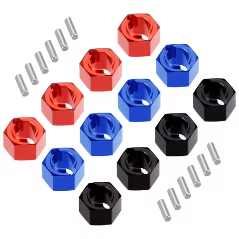 AXSPEED 4Pcs Aluminum Alloy 7mm Hex Wheel Hub Adapters Front CVD for 1/18 Mini-T 2.0 1/16 Mini-B 2WD