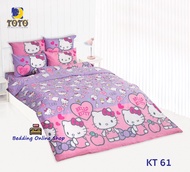 TOTO (KT61) ลายคิตตี้ Hello Kitty  ชุดผ้าปูที่นอน ชุดเครื่องนอน ผ้าห่มนวม  ยี่ห้อโตโตแท้100%