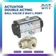 Actuator Ball Valve 3 Way Type L Port Double Acting Size 3/4 Inch Best