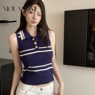 Molasome Women's Retro Stripe Sleeveless Tank Top - Y2K Fashion