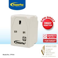 PowerPac 3Way Multi Adaptor, 3 Way Adaptor For 2 Pin & 3 Pin (PP144)