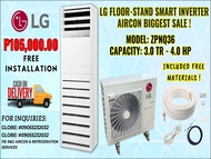 🎉🎆❄️ BRAND NEW L.G 4.0 HP - 3 TR FLOOR - STAND SMART INVERTER TYPE AIRCON UNIT BER MONTHS PROMO 2024