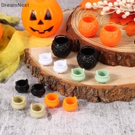 [DreamNest] 2pcs Halloween Mini Cauldron Miniature Mini Halloween Candy Buet Pot Witch Cauldron (th)