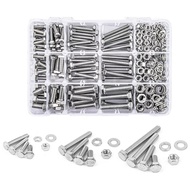 {news}416pcs 304 Stainless Steel Hex Head Bolts Nuts Flat Washers Spring Washers