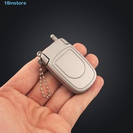 INSTORE Mini Phone Model Pendant, Retro Hanging Flip Phone Keychain, Hip Hop Punk Goth Grunge Alloy 
