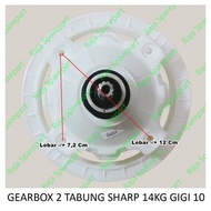 🔵 Gearbox Mesin Cuci 2 Tabung Sharp 14kg Gigi 10 GB24 GSH