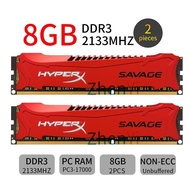 สำหรับ DDR3 16GB (2X8GB) PC3-17000 2133MHz 240Pin OC หน่วยความจำสำหรับเดสก์ท็อปสำหรับ HyperX SAVAGE