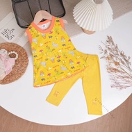 Setelan Flowly uk Bayi - 5 Tahun / Gaya Korea Setelan Anak Perempuan Baby Cewek Legging Import Polos