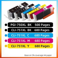 Canon PGI 750 CLI 751 PGI-750 CLI-751 Compatible Ink Cartridge Refillable Print Pack (PBK,BK,C,M,Y,G