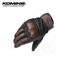 KOMINE GK-217 Retroสไตล์หนังรถจักรยานยนต์ถุงมือนักแข่ง3Dตาข่ายBreathableหน้าจอสัมผัสMotocrossขี่มอเต