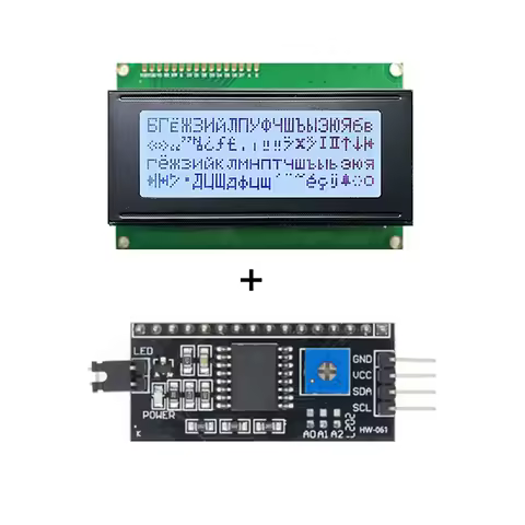 1Lot 5V 2004 LCD Module Gray Color 20X4 Parallel 2004A Display Cyrillic Russian English Characters I