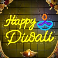 Happy Diwali Neon Lights, Home Diwali Decoration, Indian Festival Decoration Luminous Signs, Dimmabl