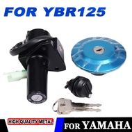 For Yamaha YBR125 YBR XTZ 125 Electric Ignition Switch Lock Door Set Gas Tank Cap Seat Keys (4 line)