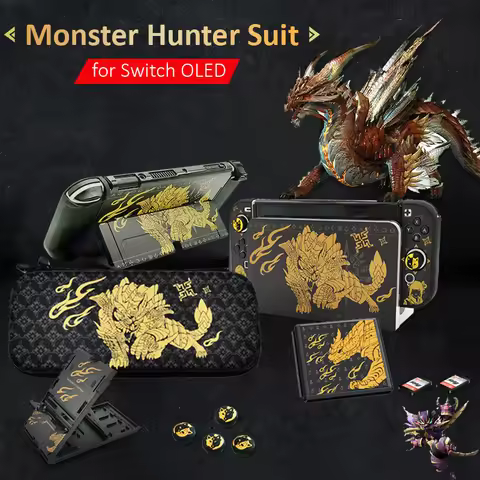 2022 Monster Hunter Storage Bag for Nintendo Switch OLED Protective Shell Cover Carrying Case for Sw
