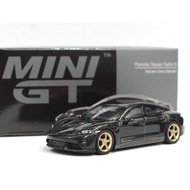 MINI GT 1/64 #433 PORSCHE TAYCAN TURBO S VOLCANO GREY METALLIC