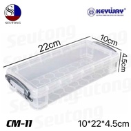KEYWAY Multipurpose Box With Stackable Lockable Lid Model CM-11 Size W10 x L22 x L4.5 Cm.m.