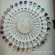 Wirdora Pin Tudung Swarovski ~ 1 btg pin bulat ( code F1 -  18)