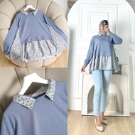 Tq88indonesia Blouse LatestWanita MORLY BLOUSE Combination/ Trendy Long Sleeve Blouse/