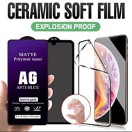 Redmi Mi 9t 10t 11t Pro Poco X3 M3 Pro F3 K40 Gaming Ceramic Anti Blue Ray Matte Full Tinted Tempered Glass